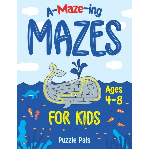 Amazing Maze Book For Kids: Outer Space, Under Water, and Jungle Themes For Kids Ages 4 - 8, (Paperback)