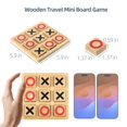 thumbnail image 2 of Tabla de viaje Tic Tac Toe Game Pedolini de madera pequeña de 15 cm, 2 of 6