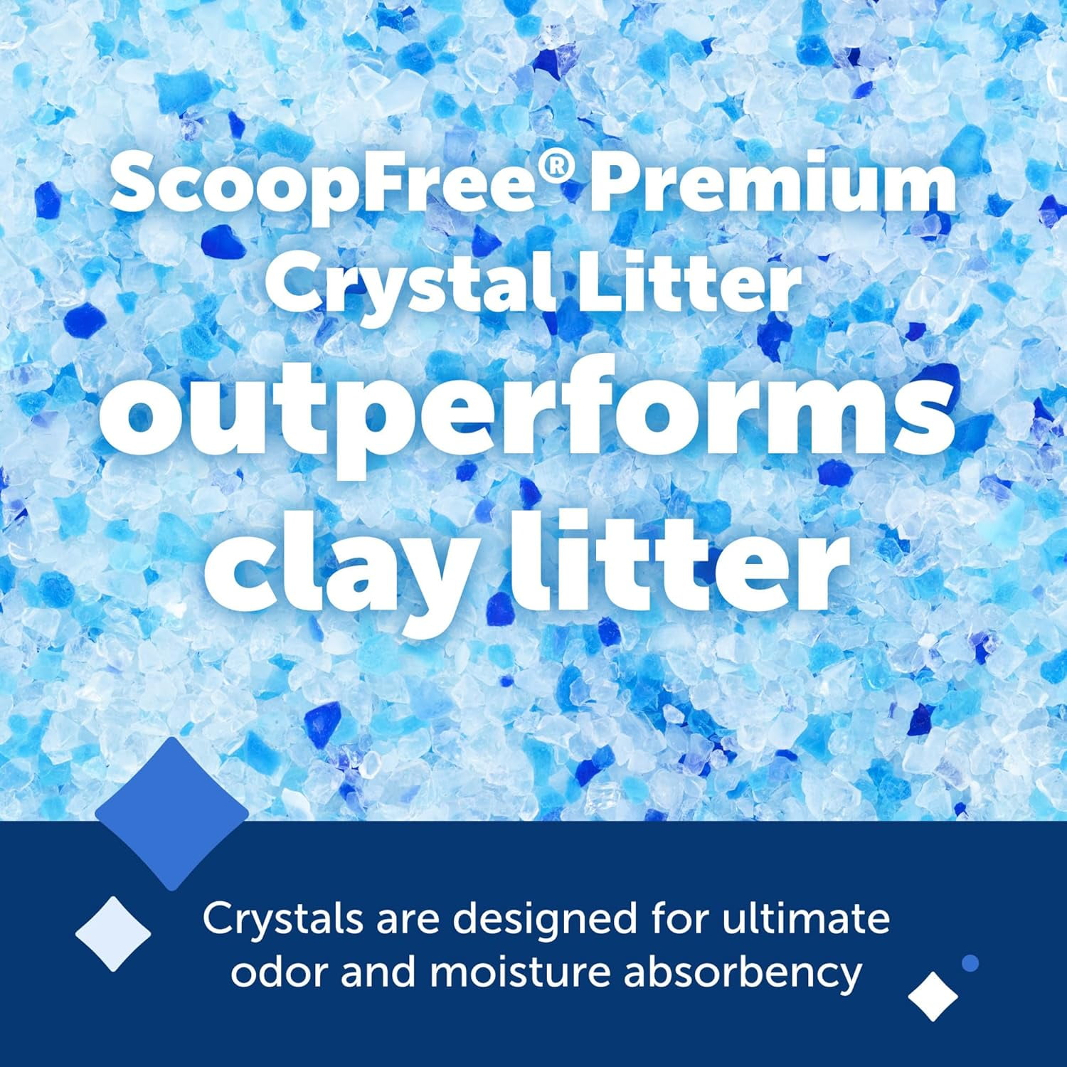 PetSafe® ScoopFree Premium Fresh Scent Crystal Litter, 6-Pack – Includes 6 Bags of Lightly Scented Litter – Absorbs Odors 5x better than Clay Clumping – 4.3lb each bag