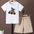 thumbnail image 2 of KPOPLK 6 12 18 24 Months 3T 4T 5T 6T 7T Toddler Boys Clothes Set Short Sleeve T-Shirt and Shorts Summer 2 PCS Outfit for 6M-3Y(7-8 Years,M), 2 of 4