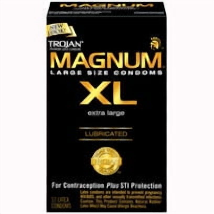 Trojan Magnum XL Large Size Lubricated Condoms - 12 Count