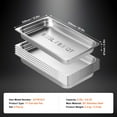 thumbnail image 2 of KFFKFF Set of 6 Hotel Pans, Full-Sized Anti-Jam Steam Pan, Constructed from 0.8mm Thick Stainless Steel, Restaurant-Quality Steam Table Pan, 2.5-Inch Depth, Commercial Grade Table Pan, 2 of 9