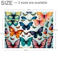 Butterfly Polyester Indoor Carpet RightAngle Floor Mat Soft and