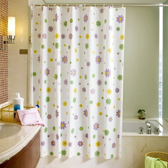Shower Curtain Waterproof And Mildews Proof Bathroom Shower Curtain Punch-free Light Transmitting And No Transparent Bathroom Partition Curtain