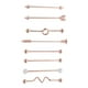 thumbnail image 2 of 8 piezas de pendientes industriales de acero inoxidable, flechas, tornillo, barra, pendiente de moda, joyería para mujer y hombre, 2 of 3