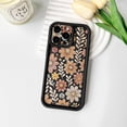 thumbnail image 2 of Biwat-Compatible for iPhone 14 Pro Case Aesthetic Cute Color Flower Floral Leaf Design for Girls Women Soft TPU Shockproof More Protective Girly for iPhone 14 Pro Case-Black, 2 of 4