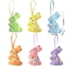 thumbnail image 3 of Decoraciones de Pascua, adornos de Pascua, regalos de Pascua, 6 piezas de decoraciones colgantes de conejo de Pascua, adornos decorativos de simulación pintados de bricolaje, arreglo de escena, acceso, 3 of 6