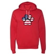 thumbnail image 2 of Paw Print with American Flag 4th of July Hoodies, Unisex Graphic Sweatshirts - Red MH200HOODPATRIOT S5 M, 2 of 3