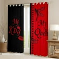 thumbnail image 2 of Manfei King and Queen Black Out Curtains, Romantic Valentines Day Curtains Pack of 2 (42x63 Each), Black Red Love Heart Bedroom Curtains, Window Curtains Decor, 2 of 6