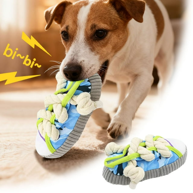 Durable Squeaking Shoe Chew Toy for Small Dogs Promotes Health and Biting Enjoyment