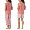 thumbnail image 3 of Carole Hochman Ladies' Cotton Fabrication 4-piece Pajamas Set, 3 of 5