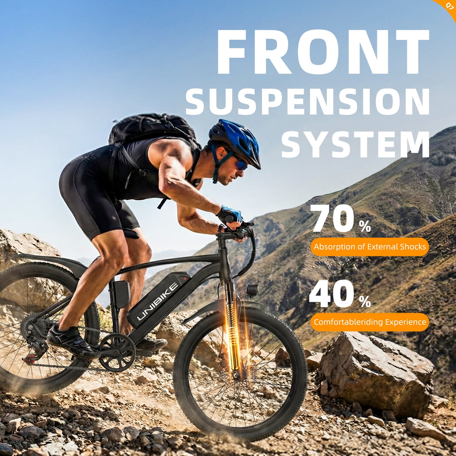 26" Adult Electric Bicycle E-Bike, 748W Motor up to 60 Mile Range, 22MPH Max Speed, 36V 10Ah Removable Battery, 7-Speed, Disc Brakes & NFC Unlock, Mountain E-Bike for Commuting