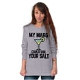 thumbnail image 4 of My Margarita Could Use Your Salt Plus Size Long Sleeve Graphic Tee Shirt Brisco Brands 3X, 4 of 5