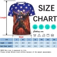 thumbnail image 4 of Omeoer Patriotic Eagle Wings Graphic T-Shirt for Men Women, USA Flag 3D Printed Short Sleeve Crewneck Tee, American Freedom Casual Shirt, 4 of 6