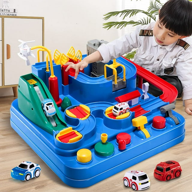 Pista de carreras infantil Temi Car Adventure Toy para niños de 3 a 7 años