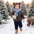 thumbnail image 5 of Abcomgle Toddler Winter Jacket Lightweight Puffer Padded Light Jacket for Boys Cute Bear Ears Hooded Baby Coat Winter Warm Infant Outerwear, 5 of 8