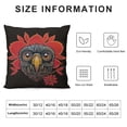 thumbnail image 5 of Orinice Flower Graphic Decorative Cushion Throw Pillow Cover for Home Couch Living Room Bed Sofa Pillowcase All Year Round Use Pillow Covers 1PC 18x18in, 5 of 5