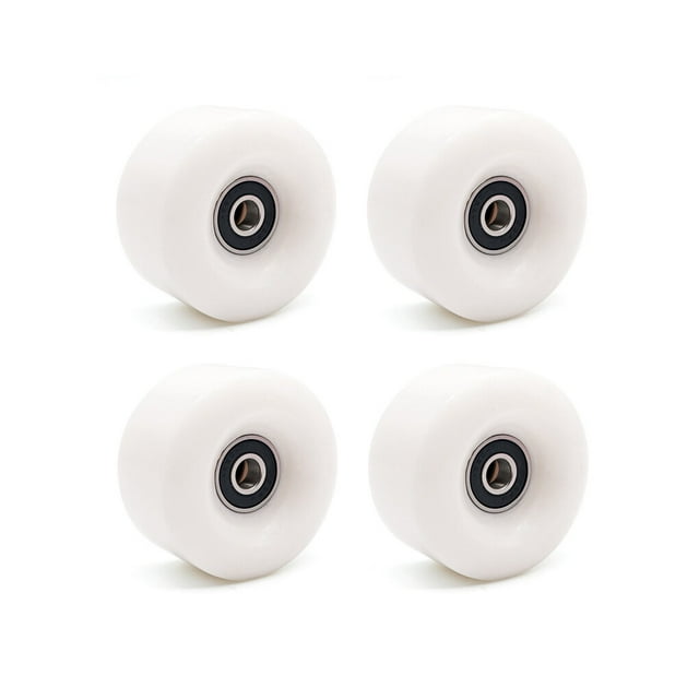 4 Pcs de Remplacement de Roues de Patin Accessoires Modifiés Patins à Roulettes Épais avec Roulements Accessoire de Sport Blanc