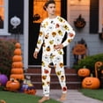 thumbnail image 2 of Halloween Family Pajamas Matching Set - 2 piece Ghost Pumpkin Printed Long Sleeve Top Pants Outfit Set for Halloween Nights for 2XL Pjs, 2 of 5