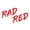 Rad Red, variant on Scrubblade 15" 380MM Blue Silicone ShadeBlade Wiper Blade