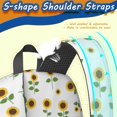 thumbnail image 5 of Sunflower Black Pattern 17" Waterproof Oxford School Backpacks for Teens, S-Shape Padded Straps, for School, Travel, Hiking, Camping, 5 of 5
