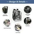 thumbnail image 4 of ALAZA Clear Backpack Mandala Skeleton Sitting PVC Transparent BookBag, 4 of 7