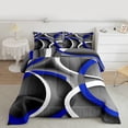 thumbnail image 2 of Homewish Abstract Stripes 2pcs Bedding Comforter Set for Female Men Teens,Geometric Lines Twin Comforter Sets,Vintage Aesthetic Breathable Bedding Set,Luxury Bedroom Decor,Reversible, 2 of 8