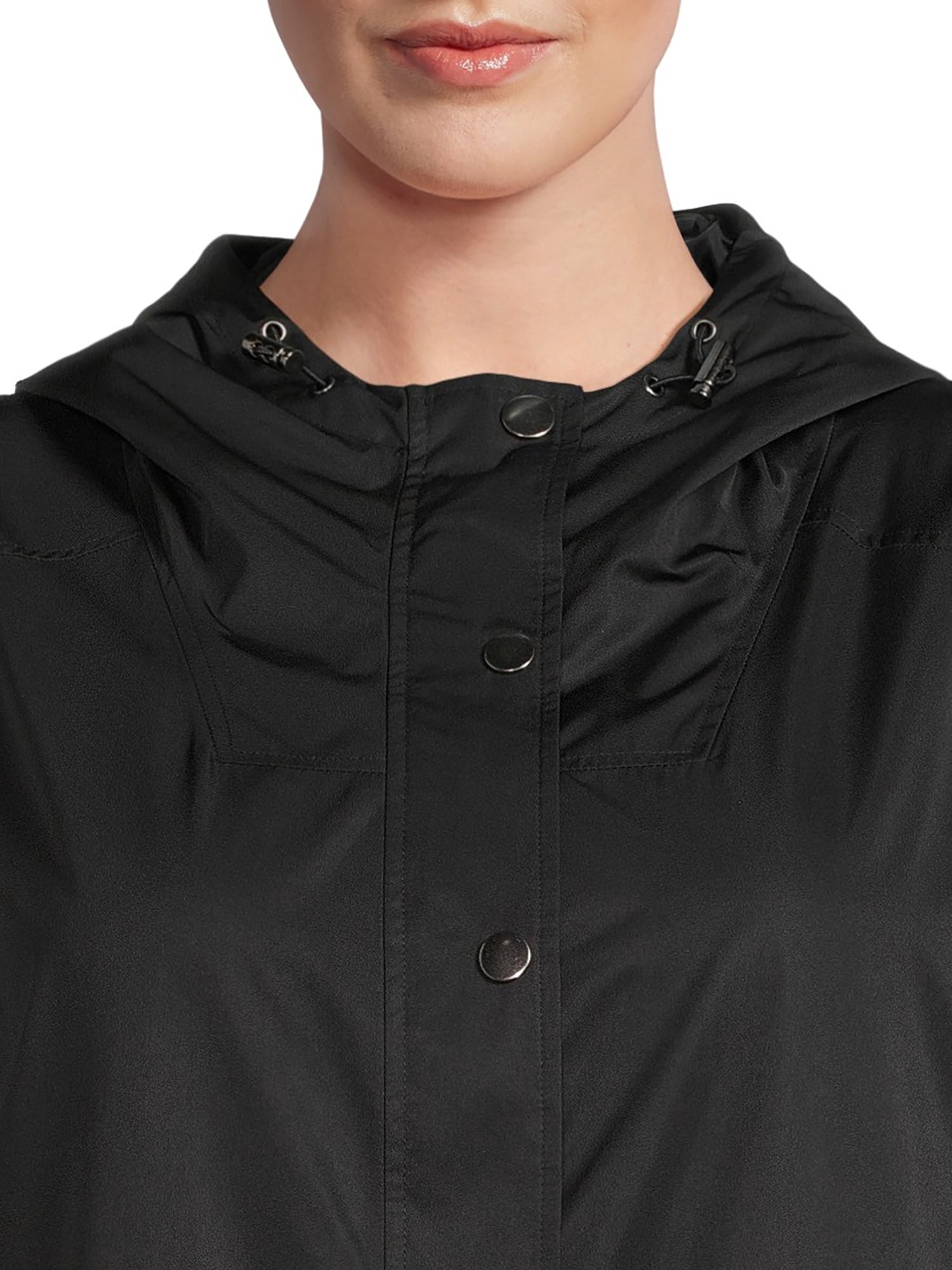 Time and Tru Women's Lightweight Anorak Jacket with Hood, Sizes XS-3X
