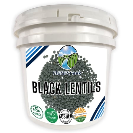 Black Lentils | 25 LBS | Emergency Food Storage Bucket | Non-GMO | Vegan | Bulk