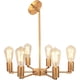 thumbnail image 1 of Lámpara de Techo Modernas, Horkey Sputnik Candelabro Dorado Industrial Ajustable Araña Vintage E26 6 Luces Latón Cepillado Luz Colgante de Mediados de Siglo, Montaje Semi Empotrado Iluminación,Dorado, 1 of 18