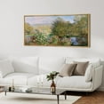 thumbnail image 3 of IDEA4WALL Extra Large Framed Canvas Print Wall Art Impressionist Garden Lush Floral Countryside Fine Art Vintage Pastel Spring Botanical Wall Decor Oversized Artwork Relax/Calm for Room - 60"x30", 3 of 5