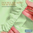 thumbnail image 6 of Elaine Karen 1800 Series - Soft Brushed Microfiber - Striped QUEEN Bed Sheet Set, Sage, 6 of 8