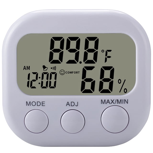 Medidor De Humedad De Temperatura Digital Termómetro Higrómetro Electrónico Para Interiores En El Hogar Alta Precisión Con Función De Sincronización De Reloj Despertador Para Oficina Sala De Estar Noticed TO004399-00