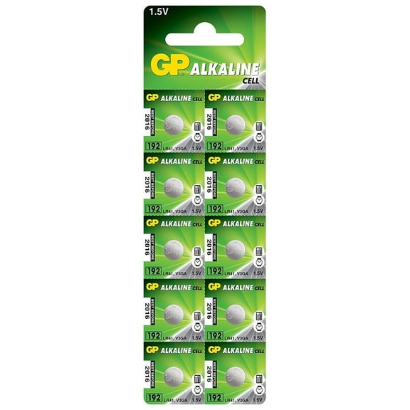 GP Alkaline Cell Battery LR41 192 1.5V [10 Pack]