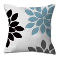 thumbnail image 4 of Juego de 4 fundas de cojín decorativas para sofá, dormitorio, sofá, silla, coche, cama y jardín, 45 x 45 cm (geometría azul), 4 of 5