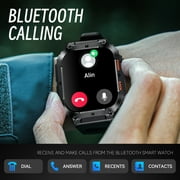 EIGIIS 1.96 Military Smart Watch Outdoor Tactical Sports Watch Fitness Activity Tracker Smartwatch for Men with iPhone Android