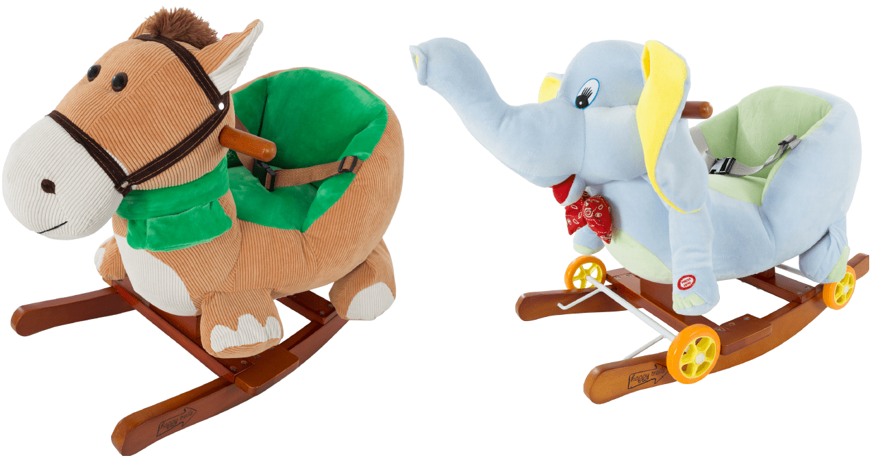 Rocking Horse Plush Animal Ride On Toy Baby Toddler Kids Seat Belt Sounds New