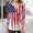 02#White, variant on 4th of July Shirts Women American Flag Print Clothes 3/4 Flare Sleeve Tops Pleated Button Front Tunic Tops Patriotic Apparel