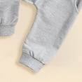 thumbnail image 4 of NOLDARES Infant Toddler Baby Boy Outfits Clothing Set 2pcs Print Long Sleeve Sweatshirt + Elastic Pants Fall Winter Clothes Casual(Blue,6-12 M), 4 of 7