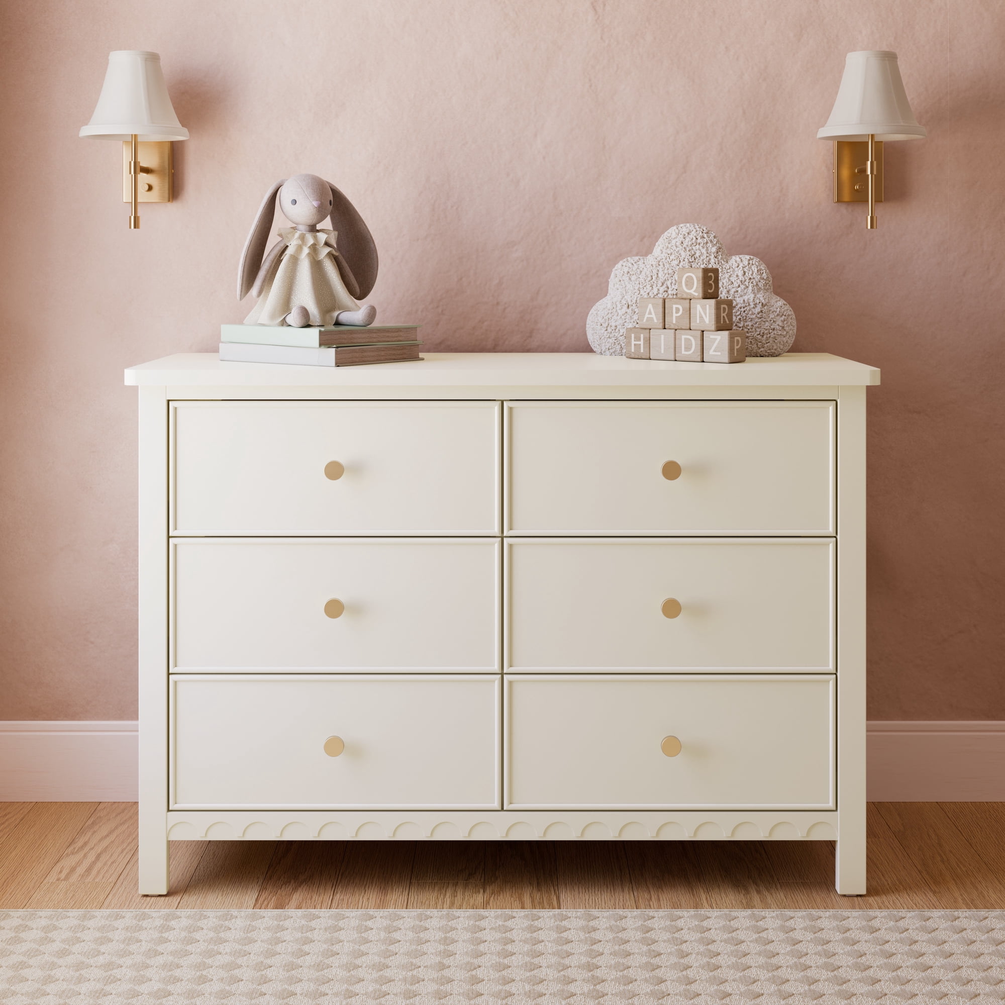 Graco Sasha 6 Drawer Dresser, Frosted Oat