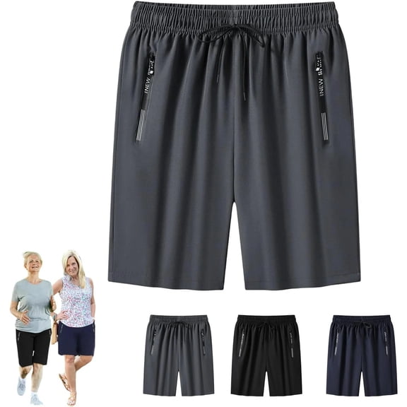 Lanenow Airyflex Iced Active Shorts - Ice Silk Quick Dry Stretch Shorts for Women, 2025 New Arrival Gray 6XL