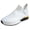 White, variant on Modisza Women's Walking Shoes Sock Sneakers Slip on Breathable Mesh Flat Shoe Casual Tennis Running Sneaker for Summer Sports Red 6.5-7