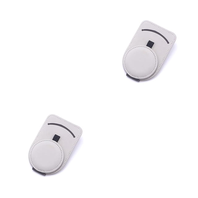 Riwesomey Estuche para gafas de coche, Clip de sombra de sol de cuero, soporte de montaje para llave de gafas, organización Interior automotriz, Type1 NO1