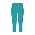thumbnail image 4 of Women's Leggings Capri Leggings For Women 2024 High Waisted Cutout Yoga Capris Lightweight Cozy Cropped Pants Solid Soft Pajams Pants,Blue Women's Legging S, 4 of 4