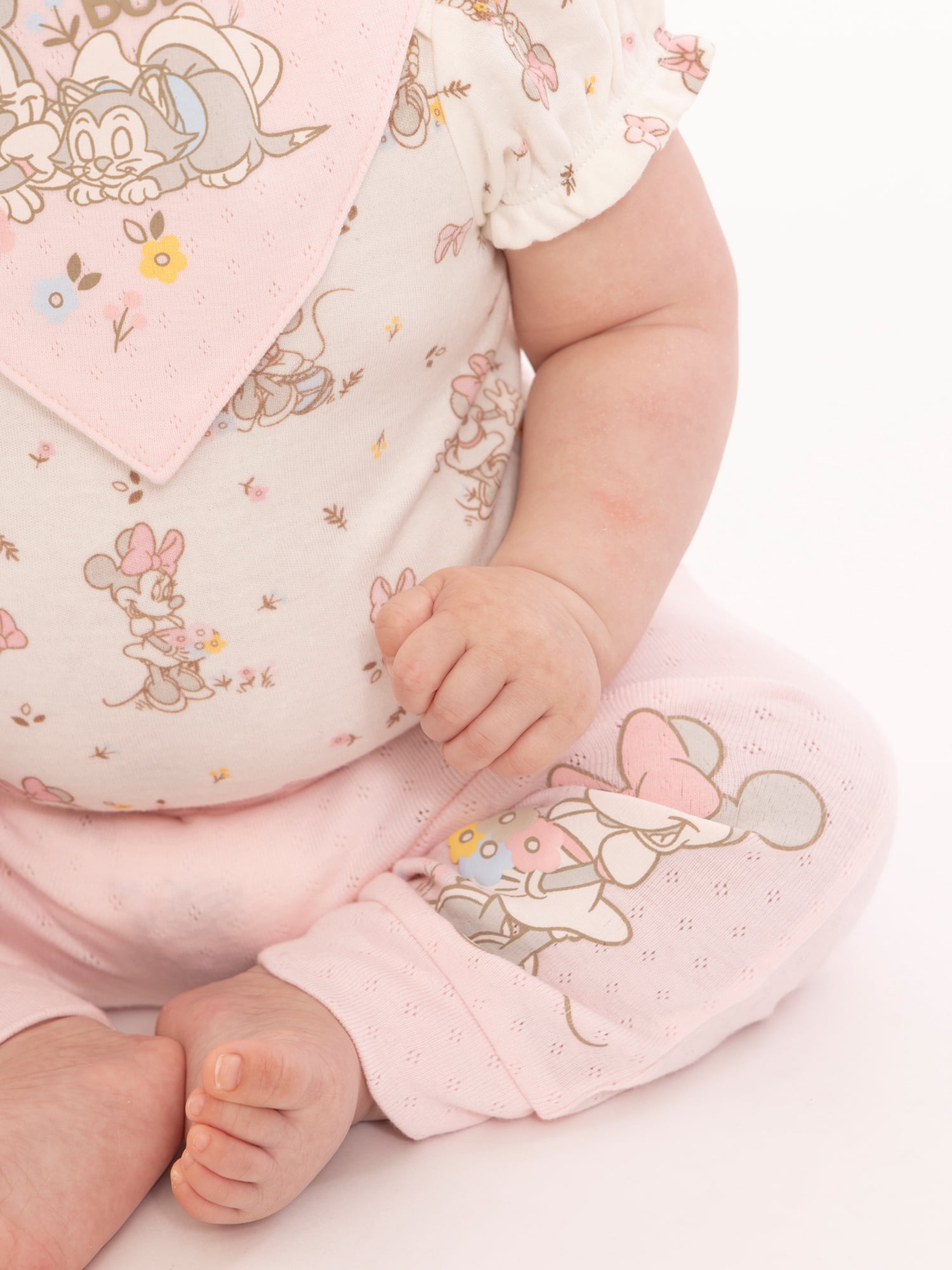 Disney Baby Wishes and Dreams Character Baby Layette Newborn Essentials Gift Set, 4-Piece, Sizes Newborn-12 Months