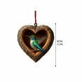 thumbnail image 3 of Vacemry Under $5 Heart-Shaped Animal Tree Ornament, Forest Creature Hanging Decor, Woodland Theme Christmas Pendant, Rustic Holiday Decoration, Nature Inspired Accents, 3 of 7