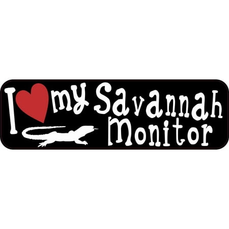 10in x 3in I Love My Savannah Monitor Magnet Vinyl Pet Lizard