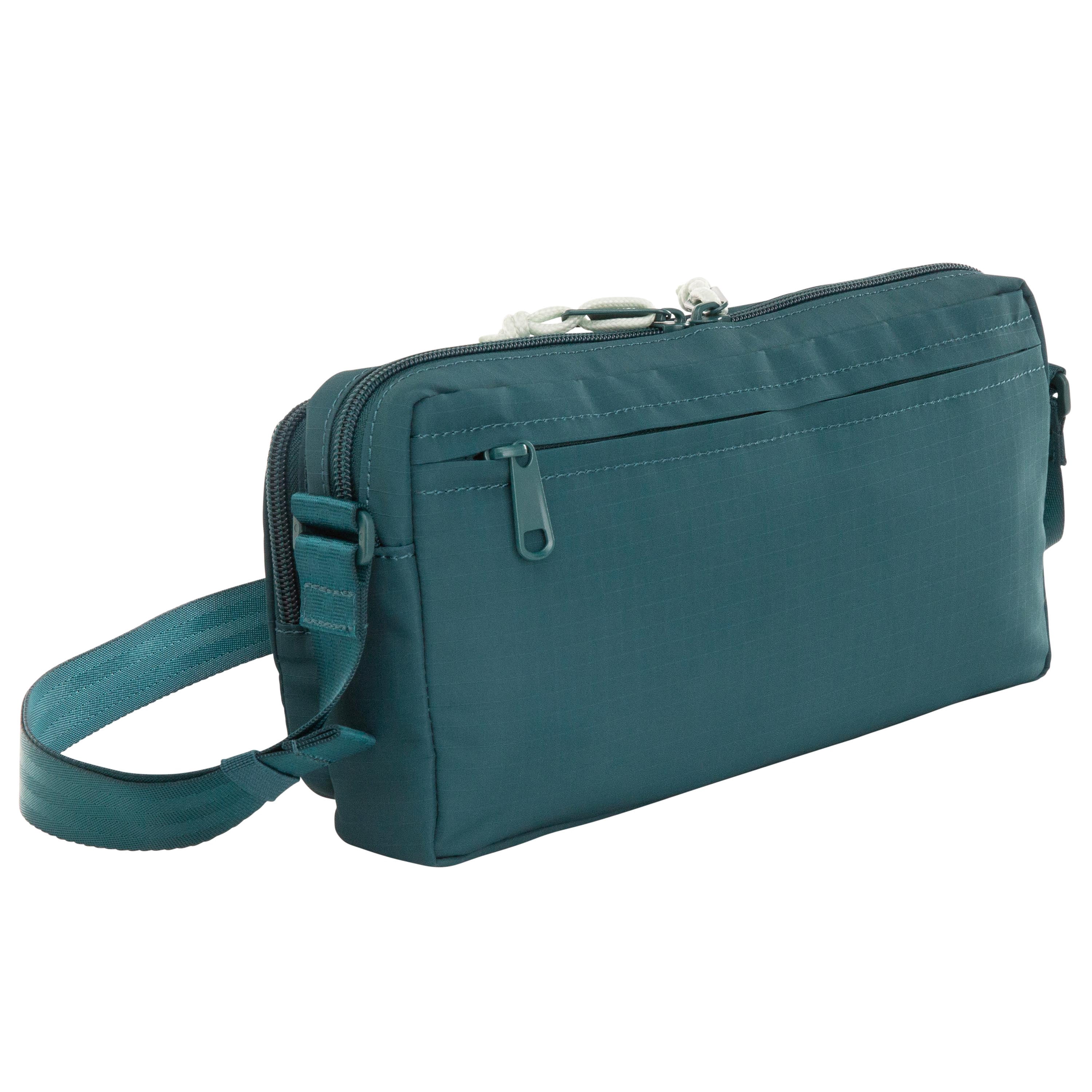 Ozark Trail Unisex Double Pocket Polyester Fanny Pack Cross Body, Teal