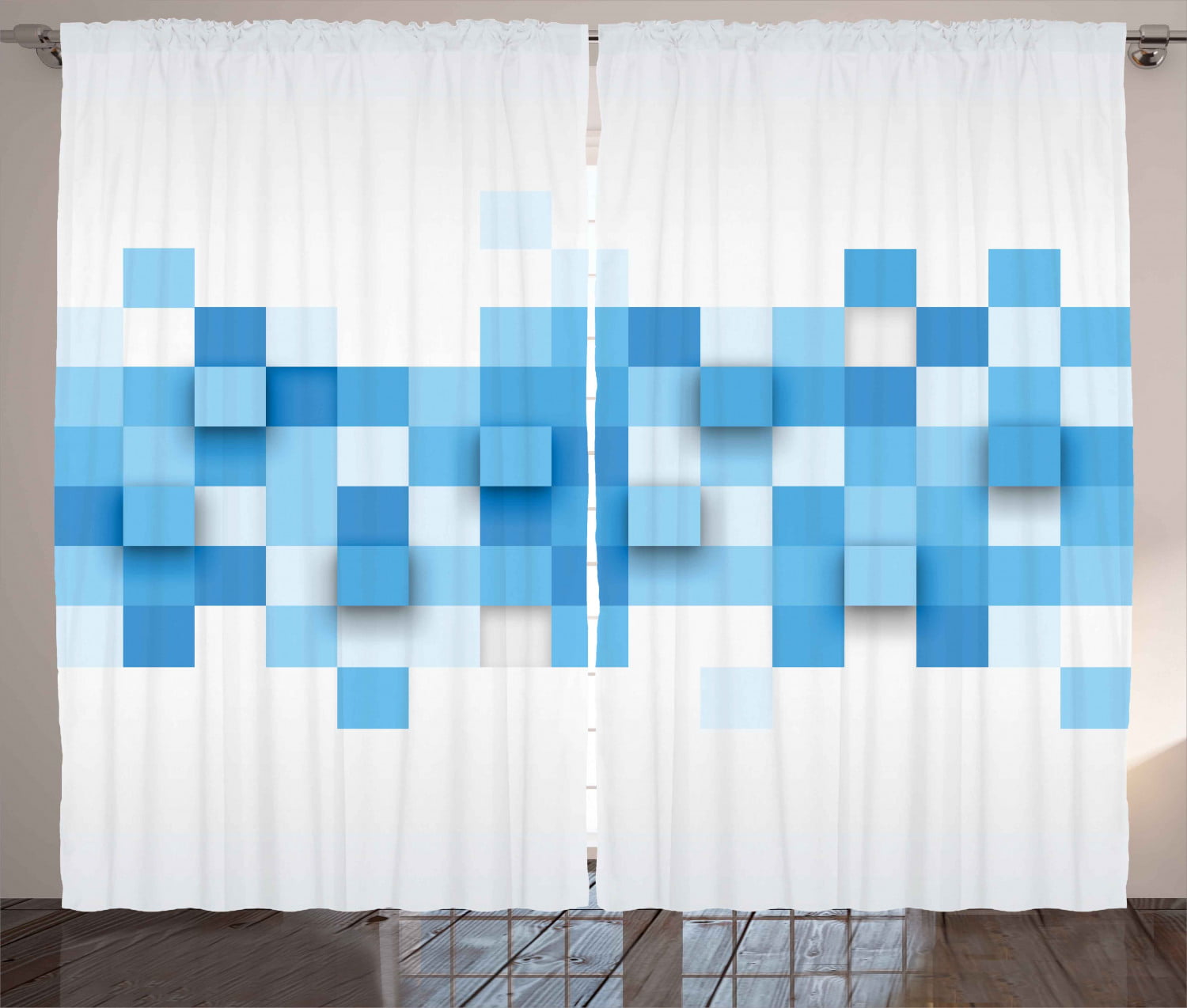Starry Sky 3D Blockout Photo Printing Curtain Drap Fabric Window 2 Panel Set 