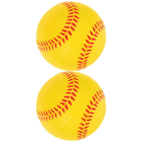 WORGEOUS 2 Pcs Soft Balls for Kids Softball Practice Child Toddler Yellow